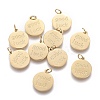 Ion Plating(IP) 304 Stainless Steel Charms STAS-I164-004G-1
