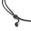 Natural Lapis Lazuli Bullet Pendant Necklace with Waxed Cords for Women NJEW-M196-02E-3