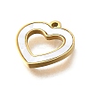 304 Stainless Steel Hollow Heart Charms STAS-Q348-08G-2