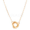 Alloy Braided Ring Pendant Necklaces for Women FS-WGB889B-02-2