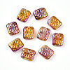 UV Plating Iridescent Opaque Acrylic Beads OACR-T028-34-1