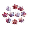 Baking Paint Transparent Glass Bead Caps DGLA-N014-06B-04-1