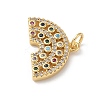 Brass Micro Pave Cubic Zirconia Pendants KK-D502-29B-G-2