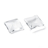 Transparent Glass Square Cabochons GGLA-S022-12mm-1