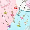 DIY Ballet Girl Alloy Pendant Earring/Necklace Making Kits DIY-YW0012-23-4