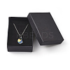 Electroplated Glass Pendant Necklaces NJEW-JN02607-6