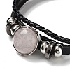 Natural Rose Quartz Multi-strand Bracelets BJEW-Q337-01E-2