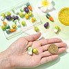 24Pcs 6 Styles Vegetable Theme Handmade Porcelain Beads PORC-CJ0001-25-4