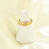 Hollow Out 304 Stainless Steel Cuff Rings for Women RJEW-G338-23G-2