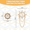 8Pcs 4 Style Crystal Rhinestone Helm Safety Pin Brooch JEWB-FH0001-21-2