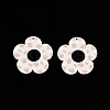 Flower Theme Printed Acrylic Pendants OACR-T028-06G-2