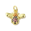 Real 18K Gold Plated Brass Pave Cubic Zirconia Pendants KK-M283-04C-02-1