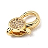 Brass Clear Cubic Zirconia Lobster Claw Clasps KK-Z078-47B-G-2
