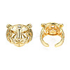Brass Tiger Open Cuff Ring RJEW-N037-018-3