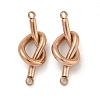 304 Stainless Steel Knot Links Connector Charms STAS-K290-02RG-1