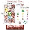 128G Christmas Theme Handmade Polymer Clay Cabochons CLAY-FS0001-51-4