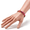 Natural Dyed Chip Shell Beads Stretch Bracelets for Children BJEW-JB06395-01-3