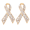 2Pcs Awareness Ribbon Alloy Rhinestone Brooches for for Backpack Clothes JEWB-FH0002-19G-1
