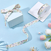 1Roll Single Face Printed Polyester Satin Ribbon SRIB-CY0001-47A-4