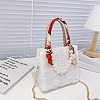 DIY Ribbon Knitting Women's Handbag Kits DIY-WH0453-08A-6