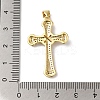 Rack Plating Brass Micro Pave Clear Cubic Zirconia Pendants KK-B092-36G-3