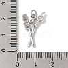 Rack Plating Brass & Cubic Zirconia Pendants KK-L216-062P-3