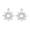 Rack Plating Alloy Rhinestone Pendants PALLOY-T091-20M-P-2