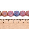 Painted Glass Beads Strands GLAA-F133-07D-3