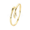 Brass Double Hands Hug Open Cuff Bangle for Women BJEW-S141-018-3