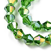 Transparent Electroplate Glass Beads Strands EGLA-TACDZ0005-6mm-03C-2