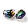 UV Plating Rainbow Iridescent Transparent Acrylic Beads OACR-C007-04F-2