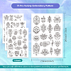 4 Sheets 11.6x8.2 Inch Stick and Stitch Embroidery Patterns DIY-WH0455-019-2