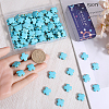 100Pcs Synthetic Turquoise Dyed Beads TURQ-SC0001-27-3