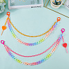 2Pcs 2 Colors Acrylic Two Layers Chain Belts AJEW-GF0011-19A-3