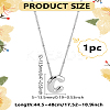 1pc Brass Chain with Alloy Letter Pendants Necklaces NJEW-LP0001-41C-P-2