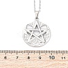 Viking Pentagram 304 Stainless Steel Pendant Necklaces NJEW-M096-01P-3