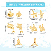 40Pcs 5 Style 304 Stainless Steel Charms Sets STAS-UN0045-81-3
