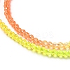 Transparent Gradient Color Glass Beads Strands GLAA-H021-01B-09-3
