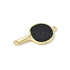 Brass Resin Shell Connector Charms KK-L239-067G-3