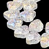 Transparent Electroplate Glass Beads Strands EGLA-F158-AB02-A-4