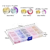 565Pcs 15 Style Transparent Spray Painted Glass Beads Strands GLAA-YW0001-47-3