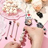 6Pcs 6 Styles Iron Bar Beadable Keychain for Jewelry Making DIY Crafts IFIN-CJ0002-37-4