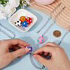 6Pcs 6 Colors Opaque Resin Pendants RESI-SC0005-57-3