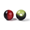 Spray Painted Opaque Acrylic Round Beads SACR-T018-22M-2