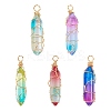 10Pcs 5 Colors Glass Pendants FIND-CJ0001-64-3