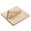12-Slot Square Wooden Picture Frame Earring Orgainzer Holder with Microfiber Earring Display Cards EDIS-M003-01-4