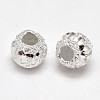 Fancy Cut Textured 925 Sterling Silver Round Beads STER-F012-03C-1