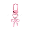 6Pcs Spray Plating Alloy Bowknot Pendant Decorations HJEW-JM04239-4