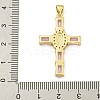 Rack Plating Brass Pave Cubic Zirconia Pendants KK-U029-01G-03-3