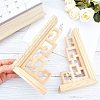 Natural Solid Wood Carved Onlay Applique Craft WOOD-FH0001-38-3